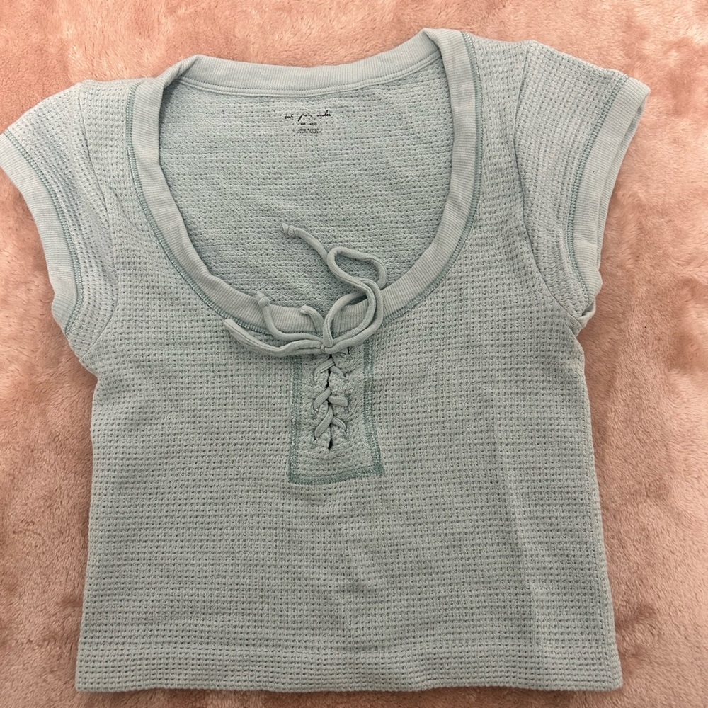 Urban Outfitters Light Blue Short Sleeve Top